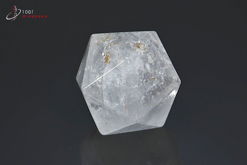 Icosaèdre en Cristal de roche poli - Brésil - minéraux polis 4,7 cm / 143g / BK603
