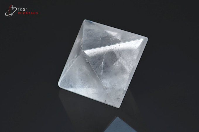 octaedre poli en cristal de roche