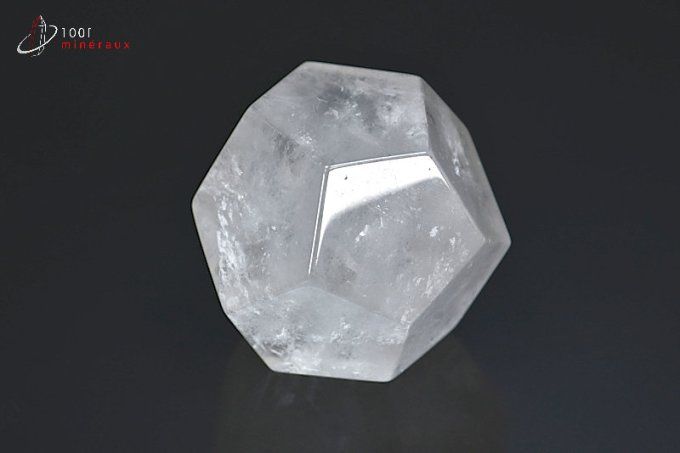 dodecaedre poli en cristal de roche