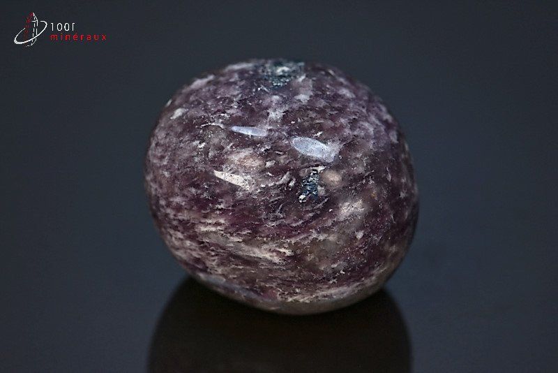 Lépidolite polie galet - Brésil - minéraux polis 4,7 cm / 122g / BK736