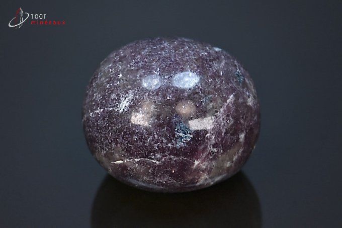 Lépidolite polie galet - Brésil - minéraux polis 4,9 cm / 139g / BK739