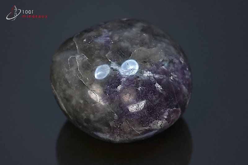 Lépidolite polie galet - Brésil - minéraux polis 5,3 cm / 162g / BK740