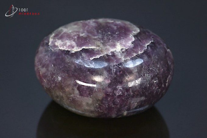 galet de lepidolite poli