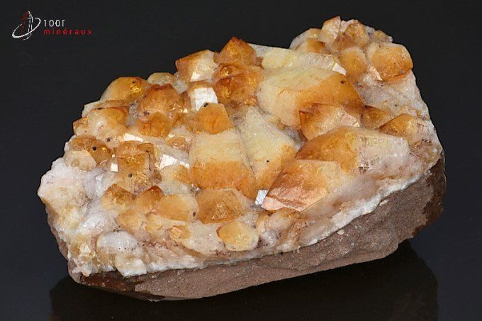 plaque de citrine cristallisee