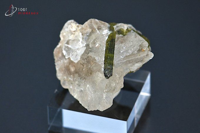 cristaux tourmaline verte quartz