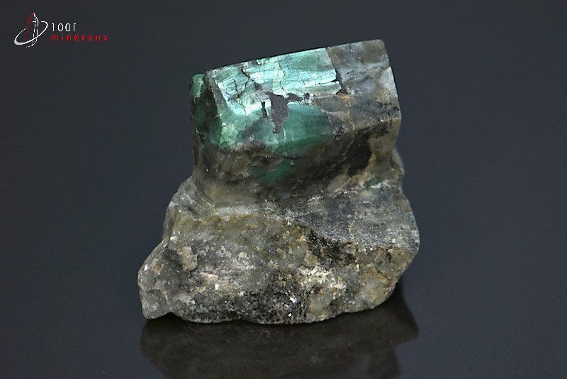 Emeraude brute sur roche - Brésil - minéraux bruts 3,6 cm / 35g / BK973