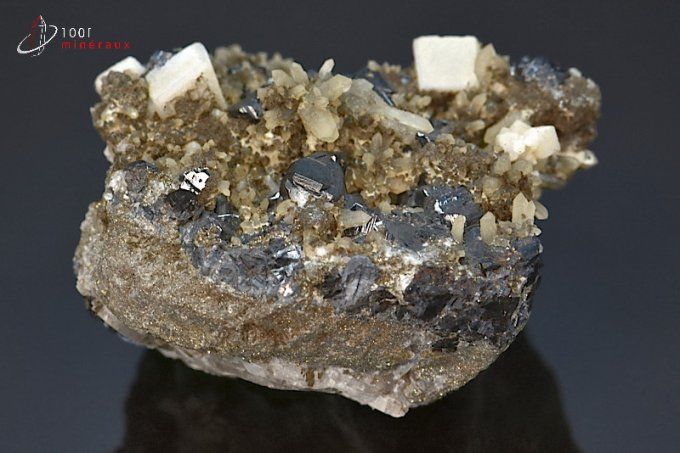 cristaux de blende calcite pyrite quartz