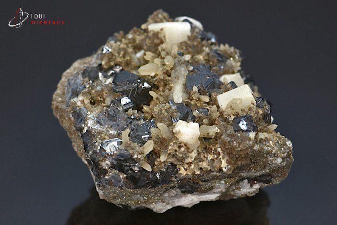 cristaux de blende calcite pyrite quartz