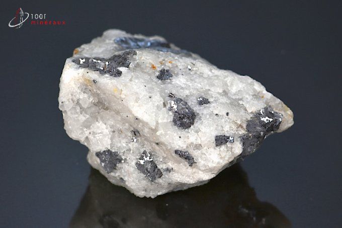 cristaux de galene sur quartz