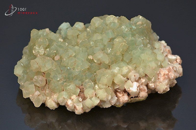 Prehnite cristallisée - Maroc - minéraux à cristaux 8,5 cm / 123g / BL15