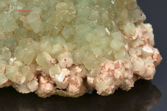 cristaux de prehnite verte