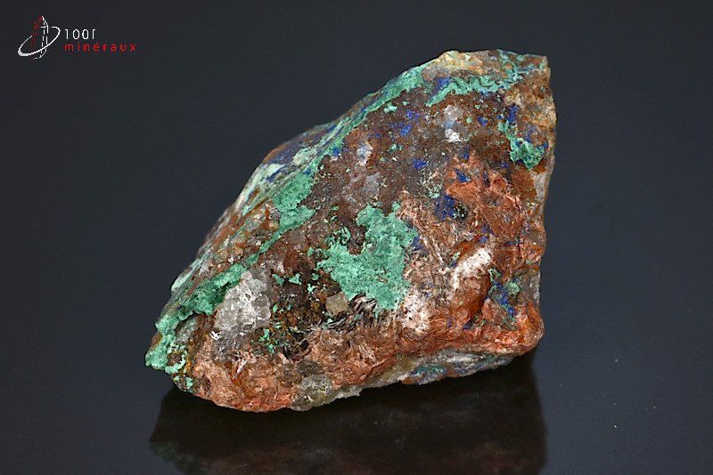 Malachite et Azurite - Maroc - minéraux à cristaux 7 cm / 119g / BL163