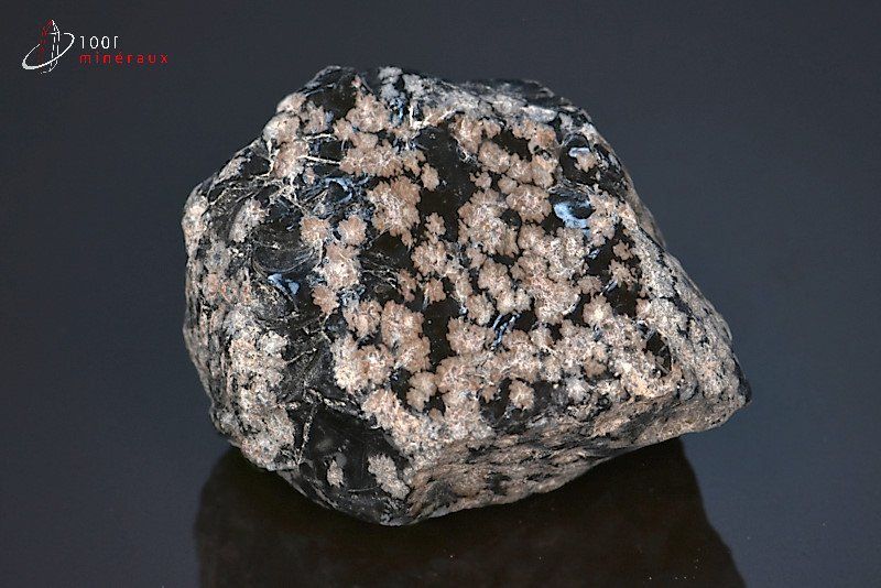 Obsidienne flocons de neige - Mexique - minéraux bruts 6,4 cm / 149g / BL165