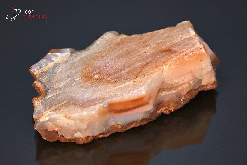 Bloc scié de Cornaline - Madagascar - minéraux bruts 7,4 cm / 125g / BL168