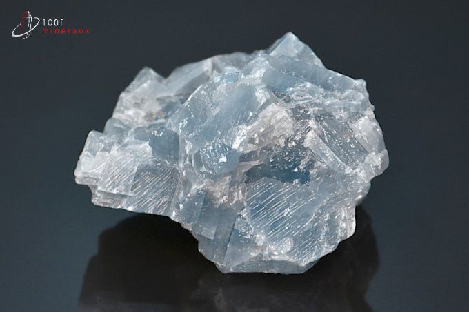 calcite brute bleue minerale