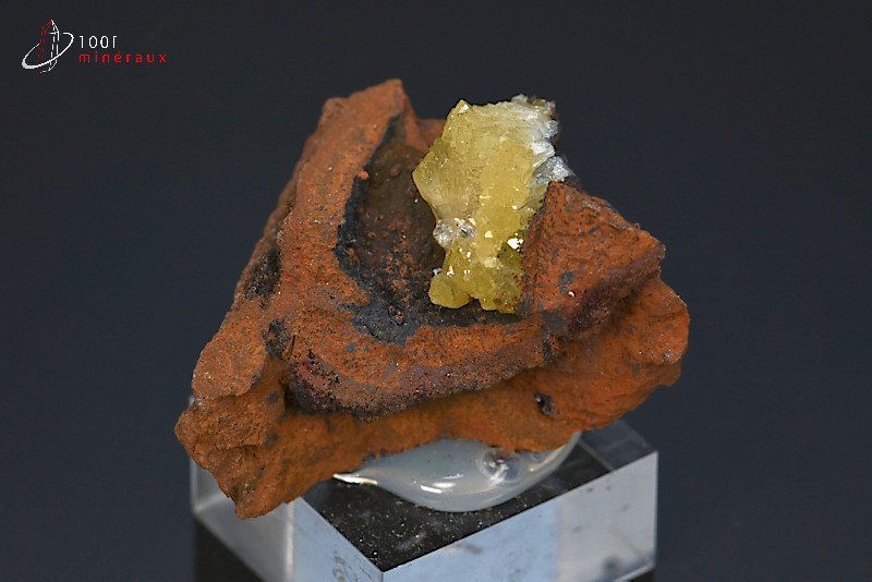 Adamite sur Limonite - Mexique - minéraux à cristaux 3,4 cm / 18g / BL507