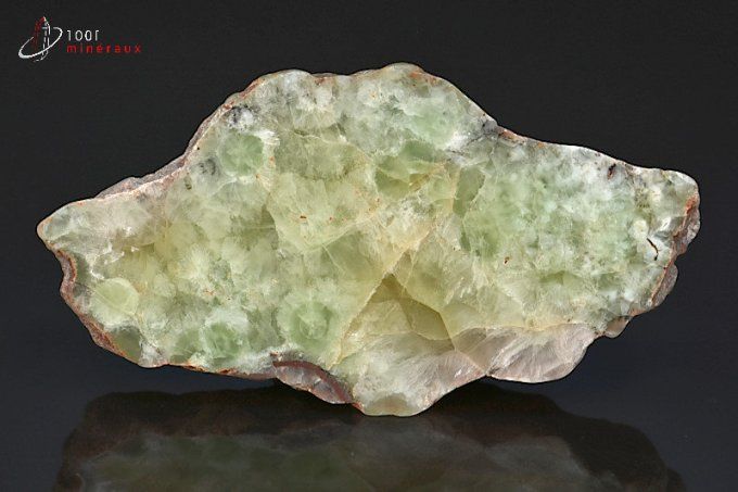 plaque polie de prehnite