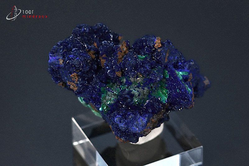 Azurite cristallisée et Malachite - Maroc - minéraux à cristaux 4,2 cm / 32g / BL951