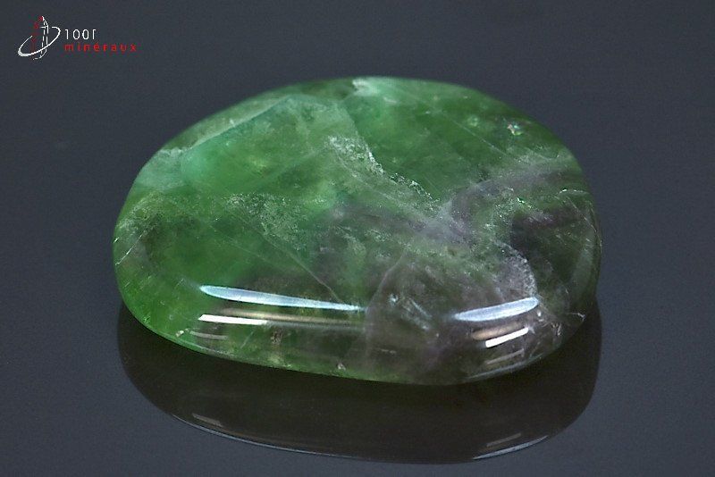 Fluorine verte galet poli - Chine - pierres polies 5 cm / 55g / BM204