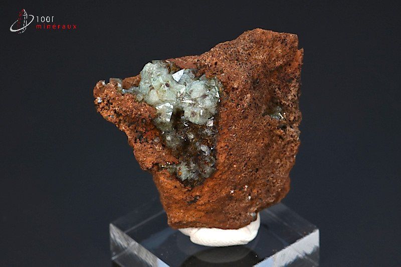 Adamite sur Limonite - Mexique - minéraux à cristaux 4 cm / 42g / BM224