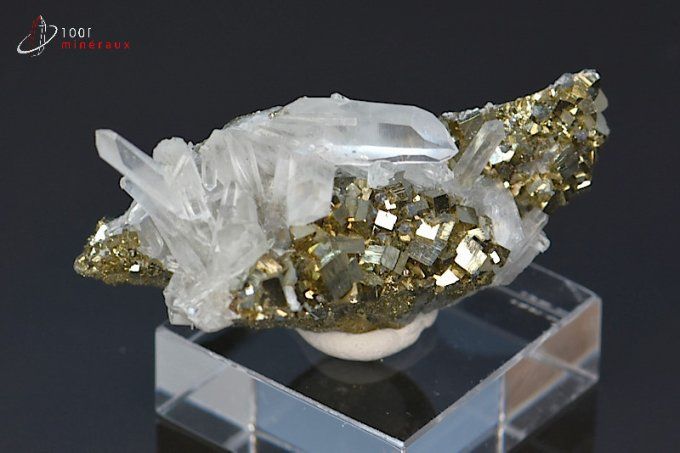 quartz et pyrite cristalises