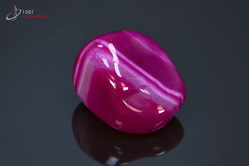 Agate teintée lilas polie - Brésil - pierres polies 2,8 cm / 20g / BM33