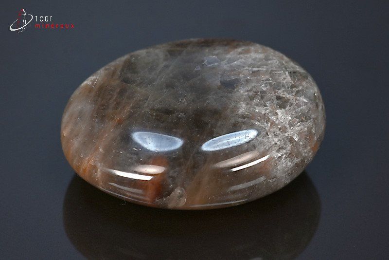 Pierre de lune noire en galet poli - Madagascar - minéraux polis 5,5 cm / 79g / BM783