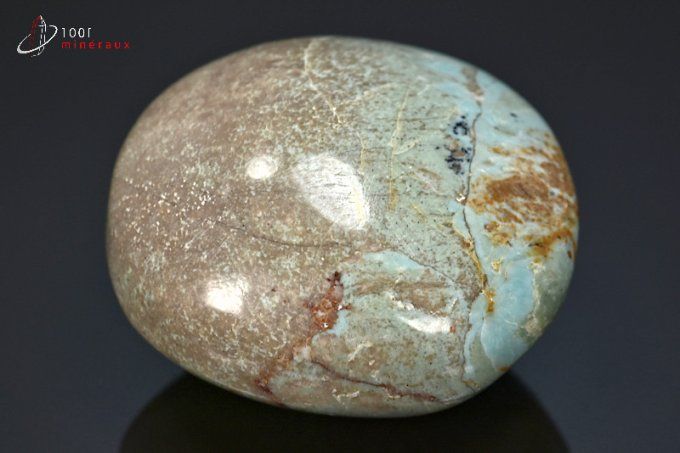 Turquoise polie en galet - Madagascar - minéraux polis 6,2 cm / 183g / BM913