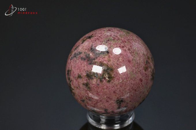 sphere polie rhodonite mineraux