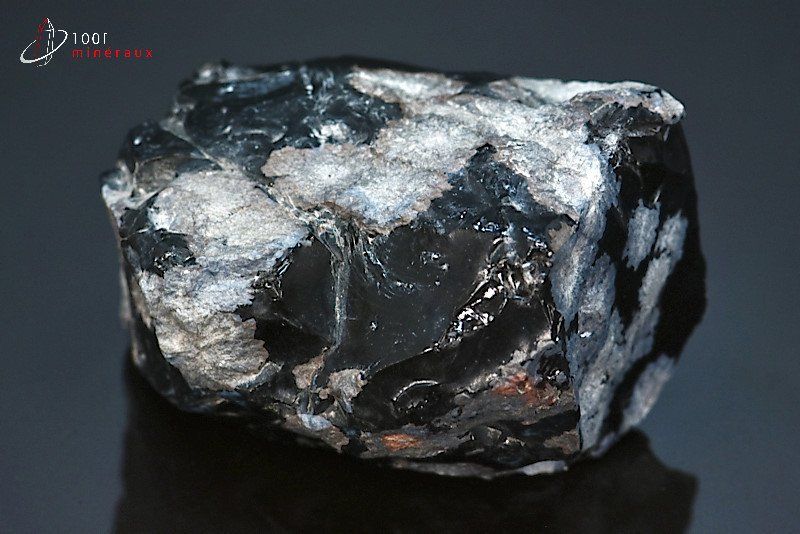 Obsidienne flocons de neige - Mexique - minéraux bruts 6,9 cm / 187g / AW269