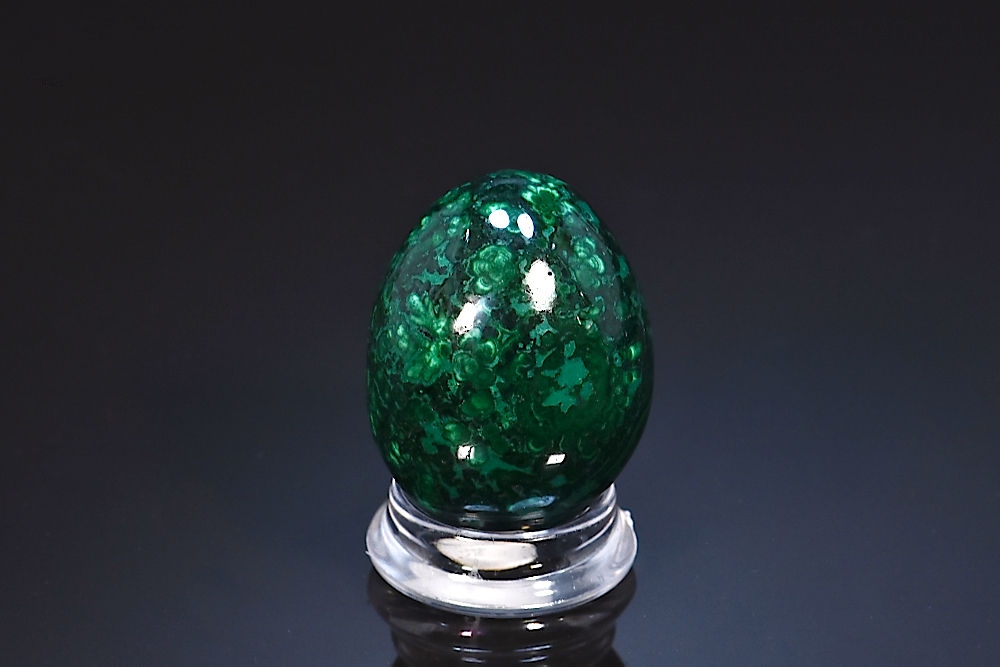 Oeuf minéral en Malachite polie