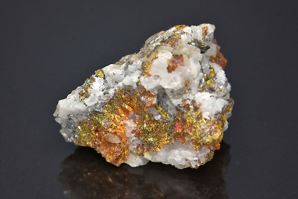 Orpiment et Réalgar sur Quartz