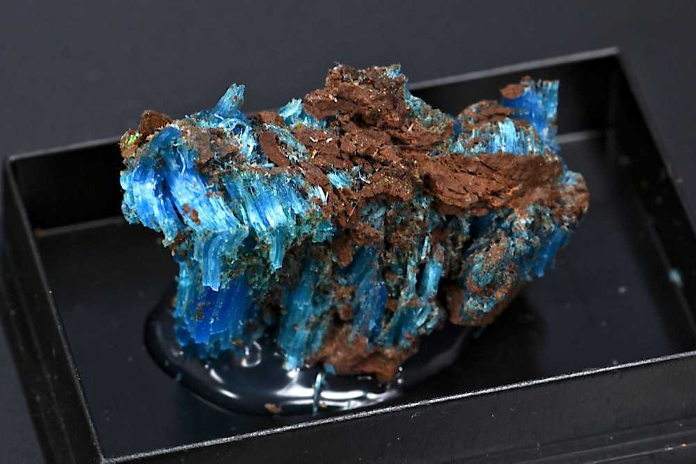 Chalcanthite sur Limonite