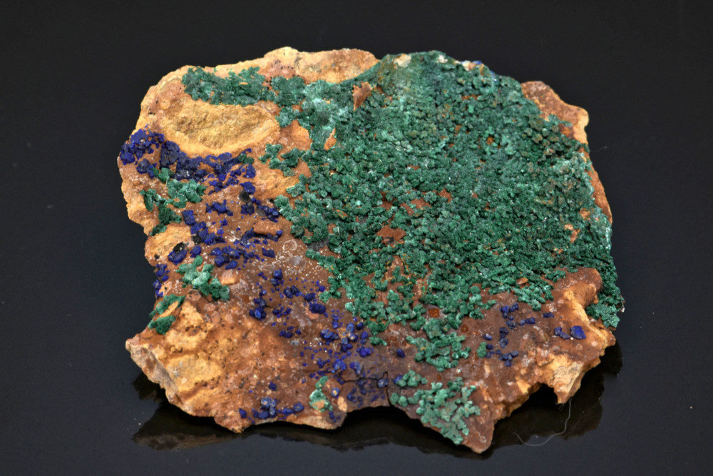 Malachite et Azurite cristallisées